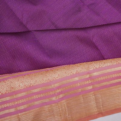 Kanchipuram Silk Brocade Purple Saree