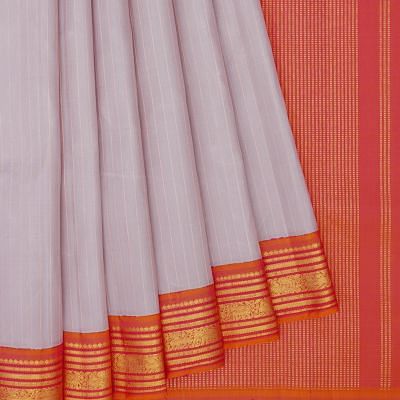 Kanchipuram Silk Lines Lavender Saree