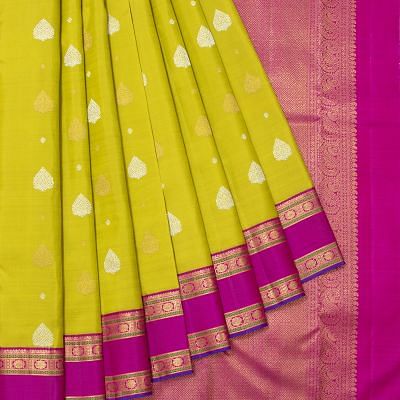 Kanchipuram Silk Butta Green Saree