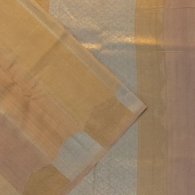 Banarasi Tussar Rangkat Style Beige Saree