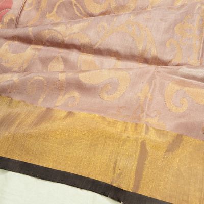 Uppada Silk All Over Jamdani Peach Saree