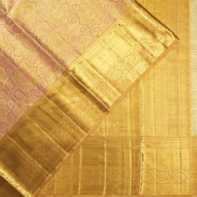 Kanchipuram Silk Tissue Brocade Gold Saree