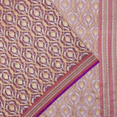 Banarasi Kora Organza Jamdani Jaal Lilac Saree