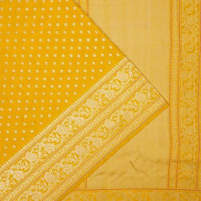 Banarasi Silk Butta Yellow Saree