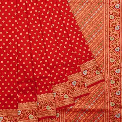 Banarasi Silk Butta Red Saree