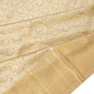 Kanchipuram Silk Tissue Brocade Gold Saree