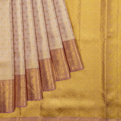 Kanchipuram Silk Tissue Brocade Gold Saree