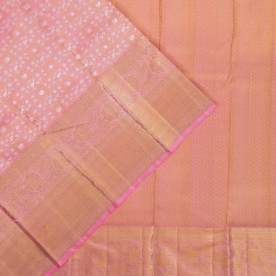 Kanchipuram Silk Brocade Baby Pink Saree