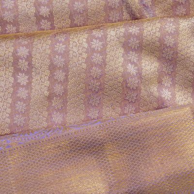 Kanchipuram Silk Tissue Brocade Violet Saree