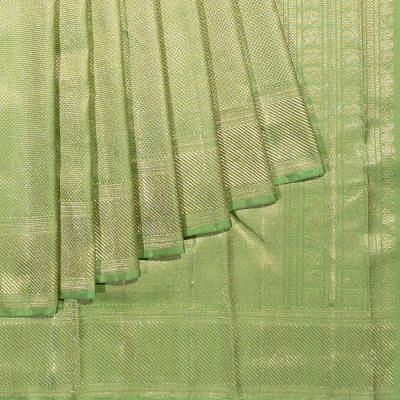 Kanchipuram Silk Brocade Pista Green Saree