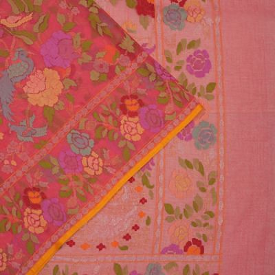 Banarasi Cotton All Over Jamdani Pink Saree