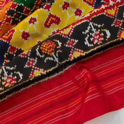 Pochampally Silk Ikat Multicolour Saree