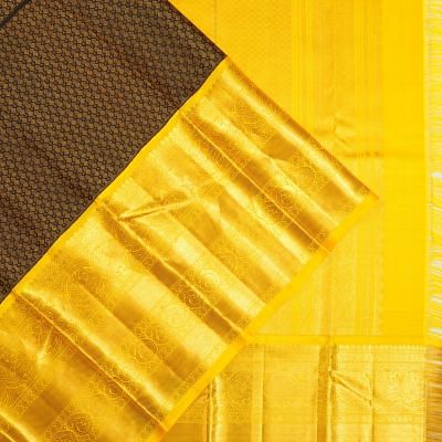 Kanchipuram Silk Brocade Black Saree