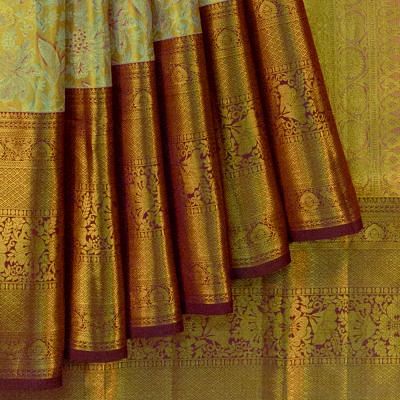 Taranga Kanchi Silk Tissue Brocade Gold Saree