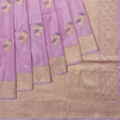 Banarasi Silk Butta Lavender Saree