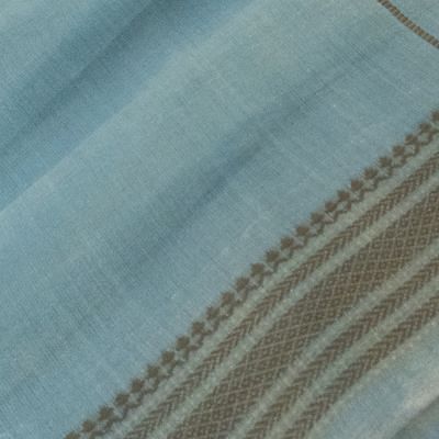 Handloom Cotton Tissue Pastel Blue Saree With Thread Border