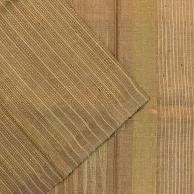 Tussar Jute Brocade Snuff Brown Saree