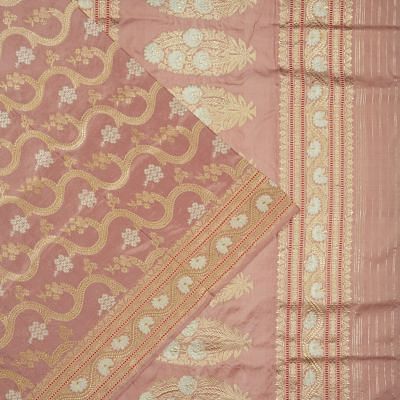 Banarasi Silk Jaal Lilac Saree