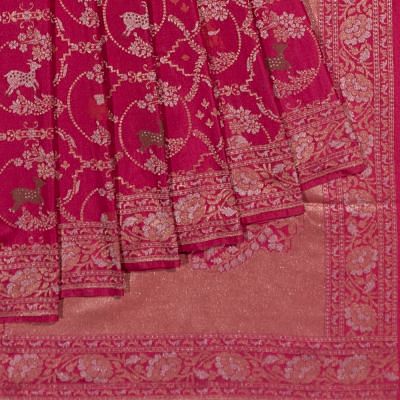 Banarasi Silk Brocade Pink Saree