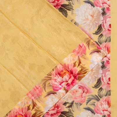 Chiniya Silk Jacquard Mustard Yellow Saree