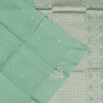 Banarasi Katan Silk Butta Pastel Green Saree