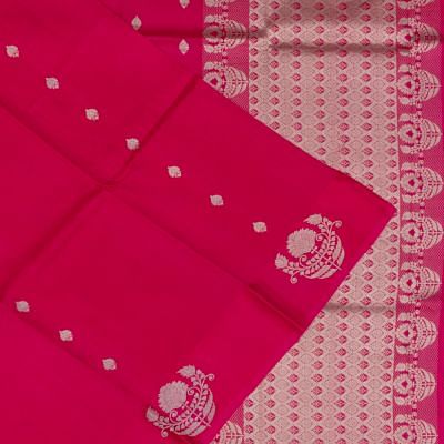 Banarasi Katan Silk Butta Rani Pink Saree