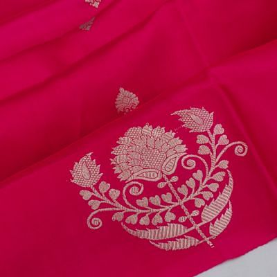 Banarasi Katan Silk Butta Rani Pink Saree