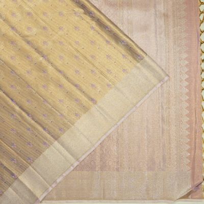 Kanchipuram Silk Tissue Brocade Gold Saree