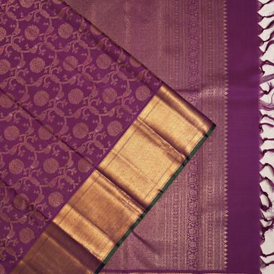 Kanchipuram Silk Jaal Purple Saree