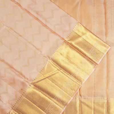 Kanchipuram Silk Brocade Peach Saree