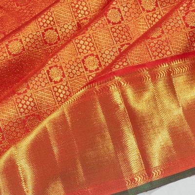 Kanchipuram Silk Brocade Red Saree