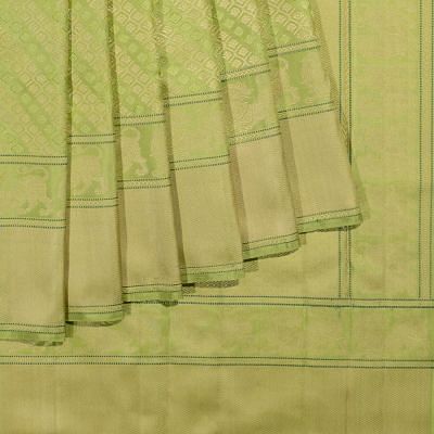 Kanchipuram Silk Threaded Brocade Green Saree