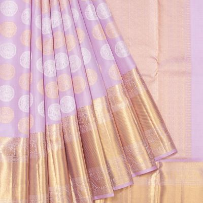 Kanchipuram Silk Butta Lavender Saree