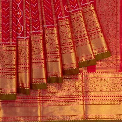 Kanchipuram Silk Ikat Red Saree