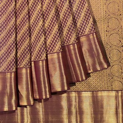 Kanchipuram Silk Brocade Purple Saree