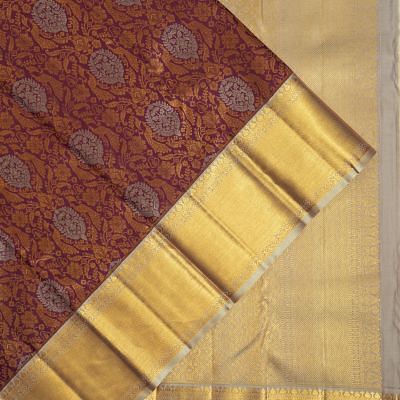 Kanchipuram Silk Brocade Purple Saree