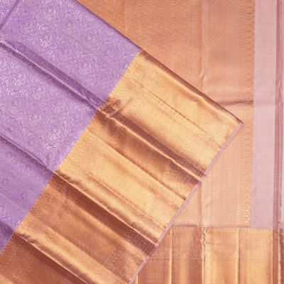 Kanchipuram Silk Brocade Lavender Saree