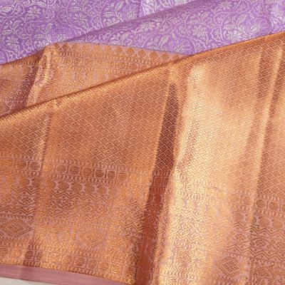 Kanchipuram Silk Brocade Lavender Saree