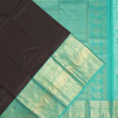 Kanchipuram Silk Brocade Black Saree