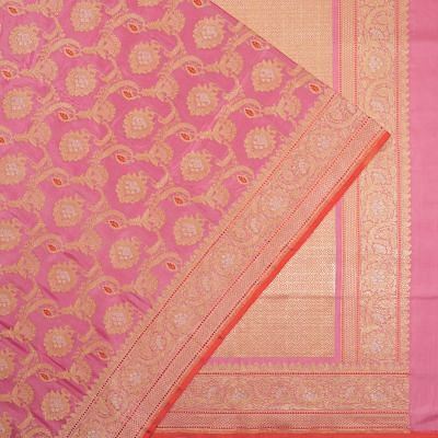 Banarasi Silk Kadwa Jaal Pink Saree