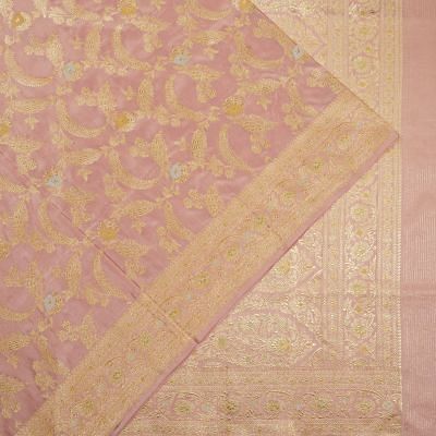 Banarasi Silk Kadwa Jaal Peach Saree