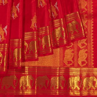 Classic Kanchipuram Silk Butta Red Saree