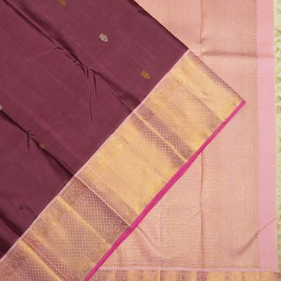 Kanchipuram Silk Butta Maroon Saree