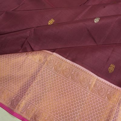 Kanchipuram Silk Butta Maroon Saree