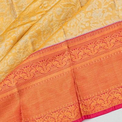 Taranga Kanchi Silk Tissue Brocade Gold Saree