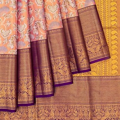 Taranga Kanchi Silk Tissue Brocade Pink Saree