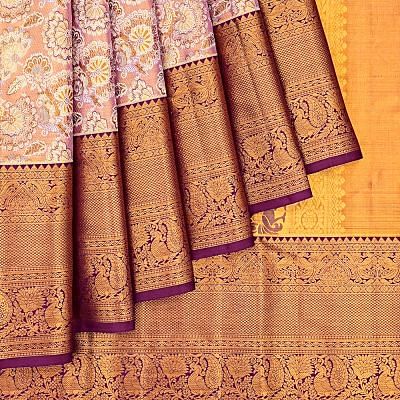 Taranga Kanchi Silk Tissue Brocade Lavender Saree