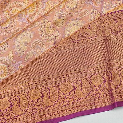 Taranga Kanchi Silk Tissue Brocade Lavender Saree