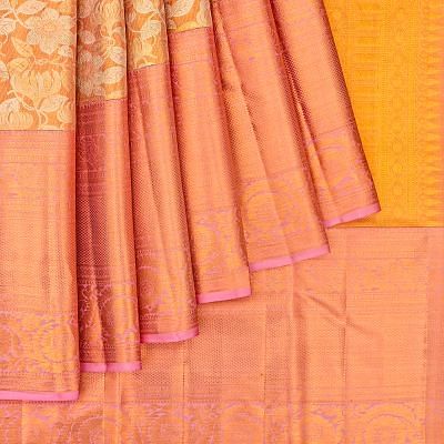 Taranga Kanchi Silk Tissue Brocade Pink Saree