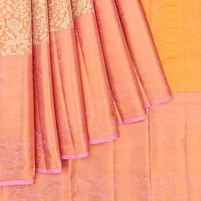 Taranga Kanchi Silk Tissue Brocade Pink Saree